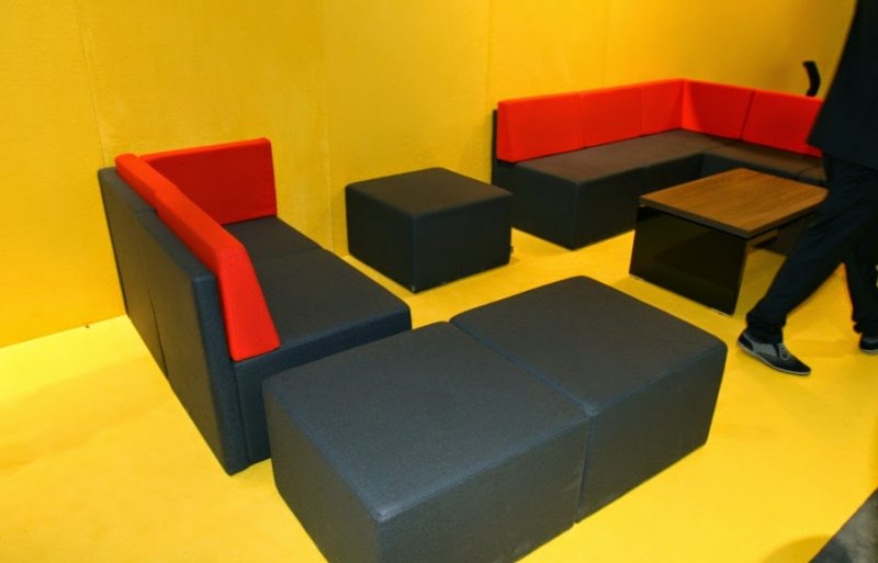 Lounge in der Ausstellung